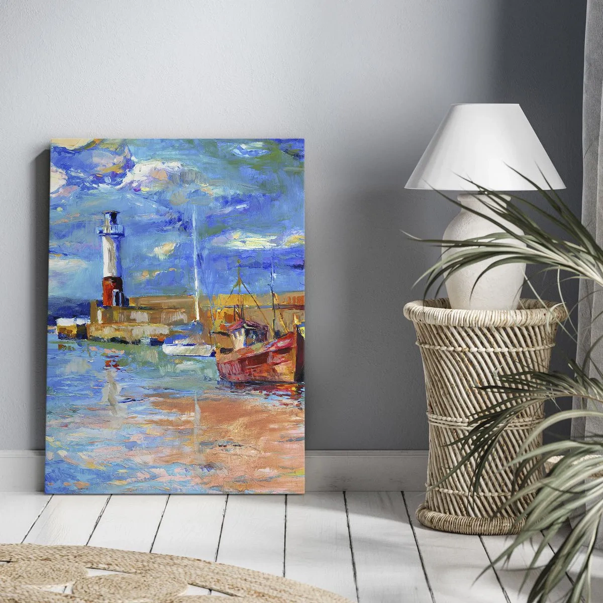 Impression sur toile - Image sur toile - Un après-midi dans la baie arc-en-ciel - 65x120 cm