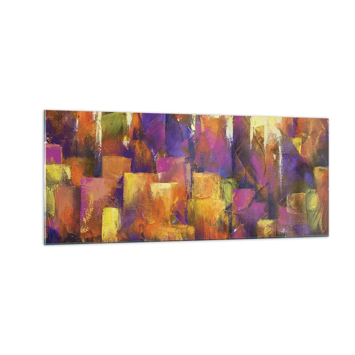 Impression sur verre - Image sur verre - Composition métropolitaine - 100x40 cm