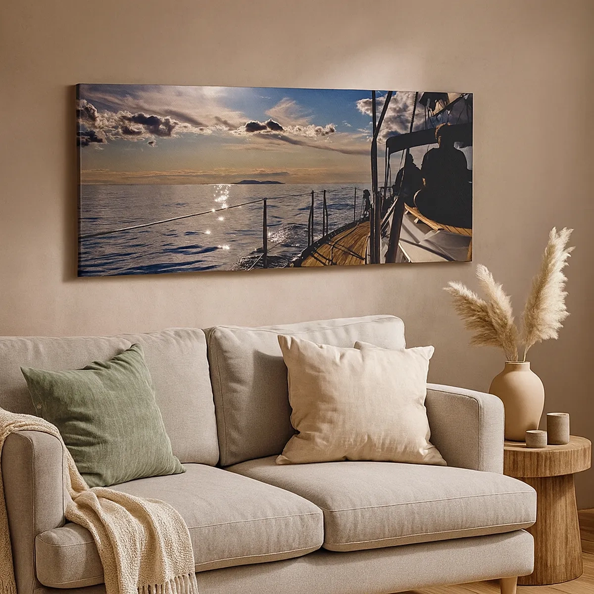 Impression sur toile - Image sur toile - Naviguer vers le soleil - 30x30 cm