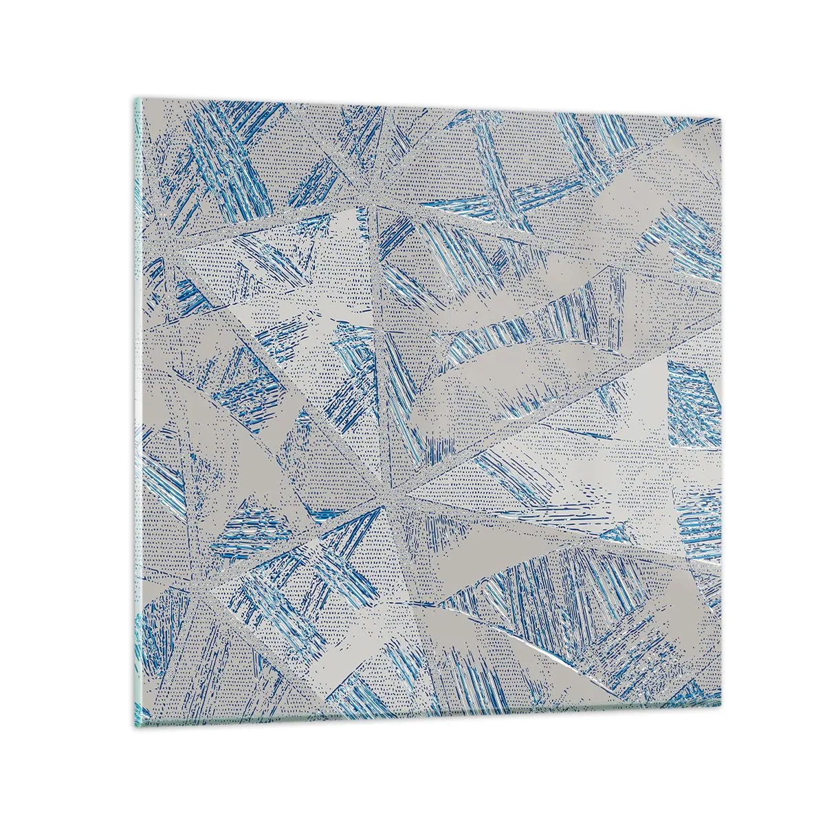 Impression sur verre - Image sur verre - Dans un labyrinthe bleu-gris - 60x60 cm
