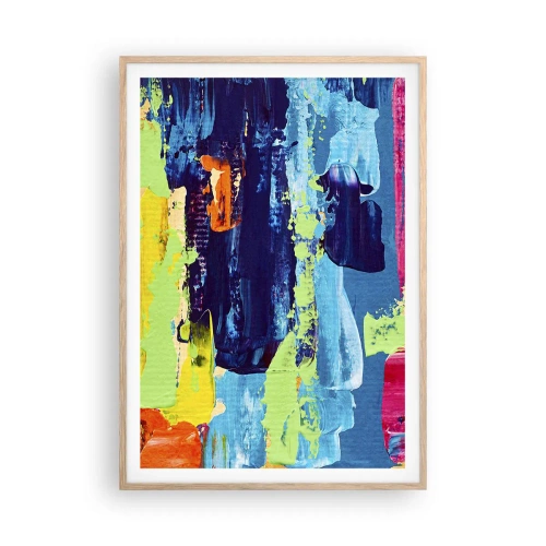 Affiche dans un chêne clair - Poster - La vie est belle! - 70x100 cm