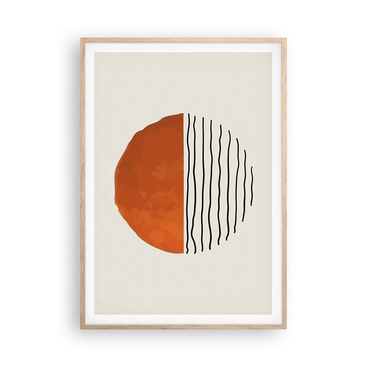 Affiche dans un chêne clair - Poster - Dans un climat japonnais - 70x100 cm