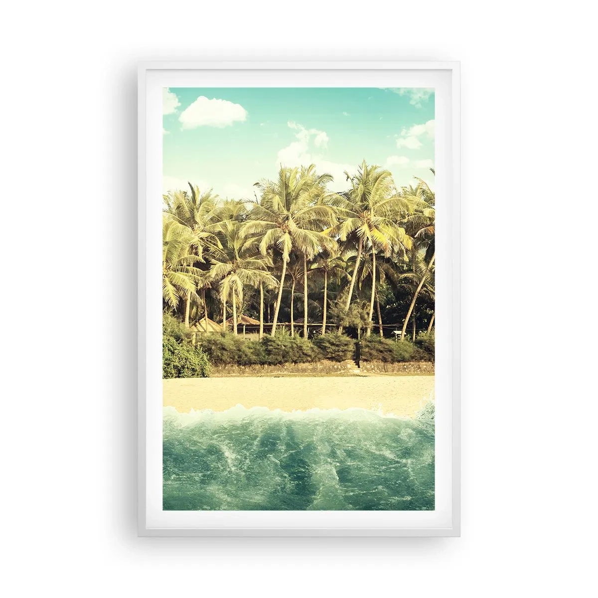 Affiche dans un cadre blanc - Poster - Peut-être ici? - 61x91 cm