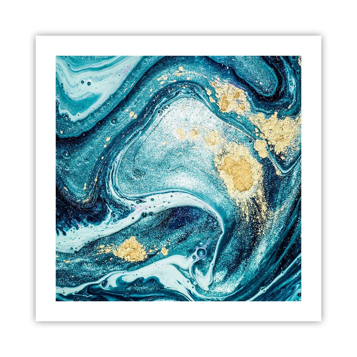 Affiche - Poster - Vortex bleu - 50x50 cm