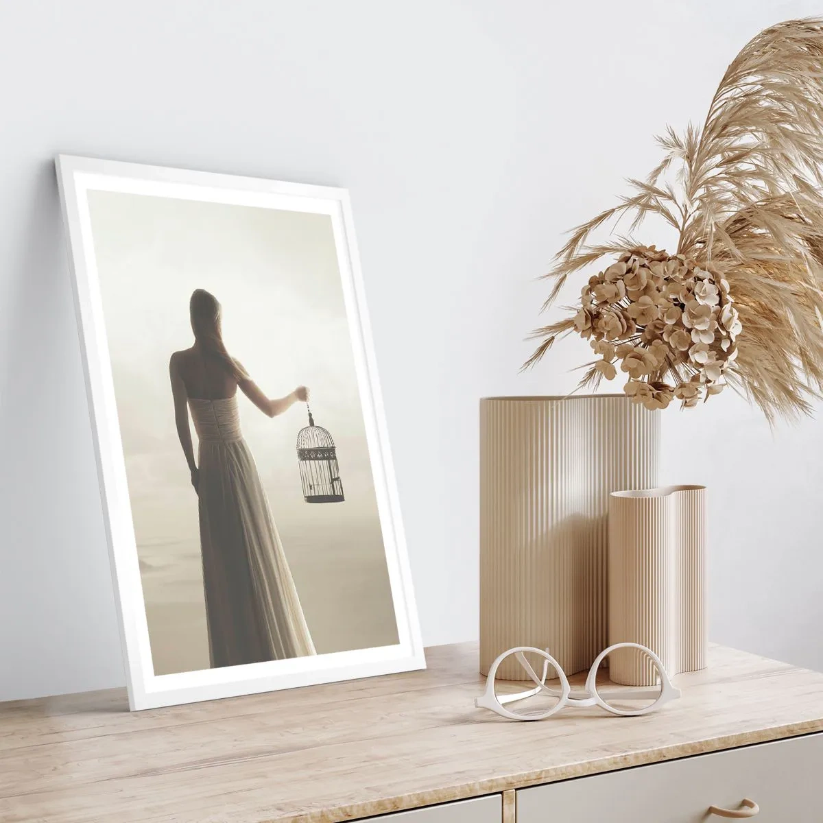 Affiche dans un cadre blanc - Poster - Soi libre - 30x40 cm