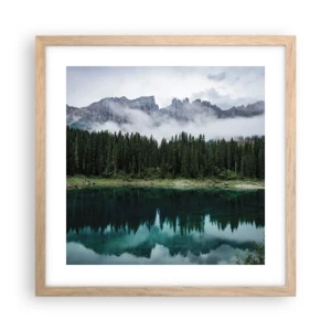 Affiche dans un chêne clair - Poster - Chut, chut, ne réveillons pas l'eau qui dort - 40x40 cm