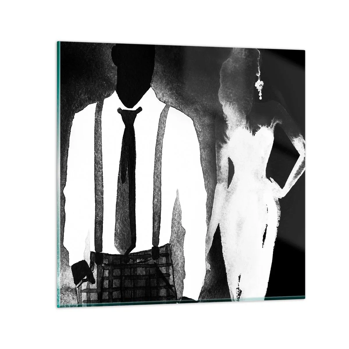 Impression sur verre - Image sur verre - Ambiance noire - 50x50 cm