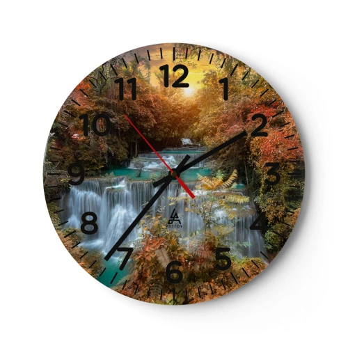 Horloge murale - Pendule murale - Trésor caché de la forêt - 30x30 cm