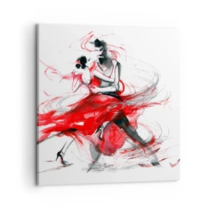 Impression sur toile - Image sur toile - Tango - le rythme de la passion - 60x60 cm
