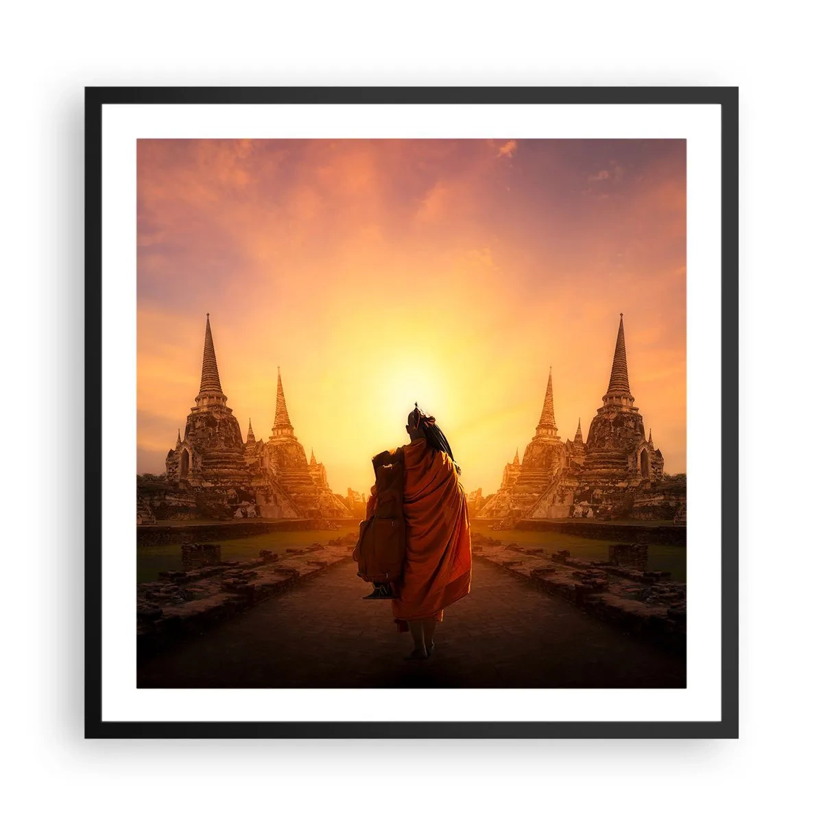 Affiche dans un cadre noir - Poster - En paix pour l'éternité - 60x60 cm