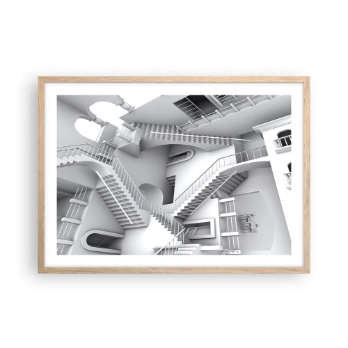 Affiche dans un chêne clair - Poster - Paradoxes spatiaux - 70x50 cm