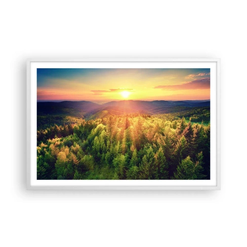 Affiche dans un cadre blanc - Poster - Monts et sommets - 91x61 cm