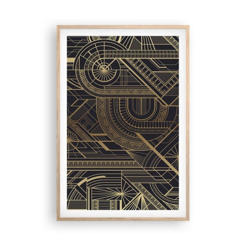 Affiche dans un chêne clair - Poster - Concept, idée, plan - 61x91 cm