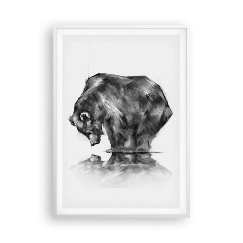 Affiche dans un cadre blanc - Poster - Ravi de rencontrer quelqu'un de proche - 70x100 cm