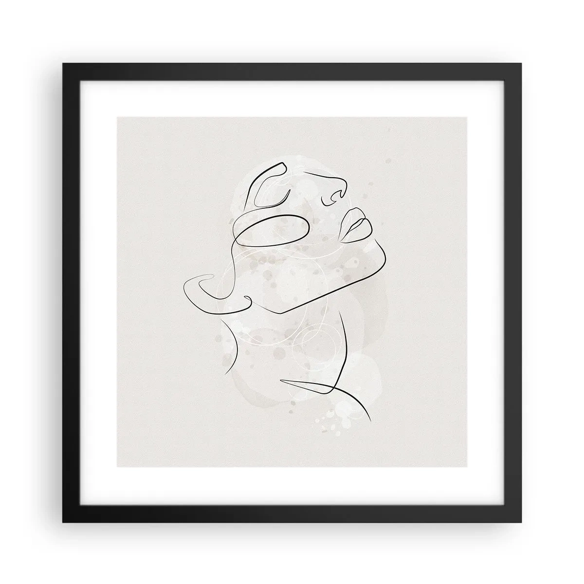 Affiche dans un cadre noir - Poster - L'esquisse d'un rêve - 40x40 cm