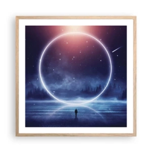 Affiche dans un chêne clair - Poster - Ils sont déjà là... - 60x60 cm