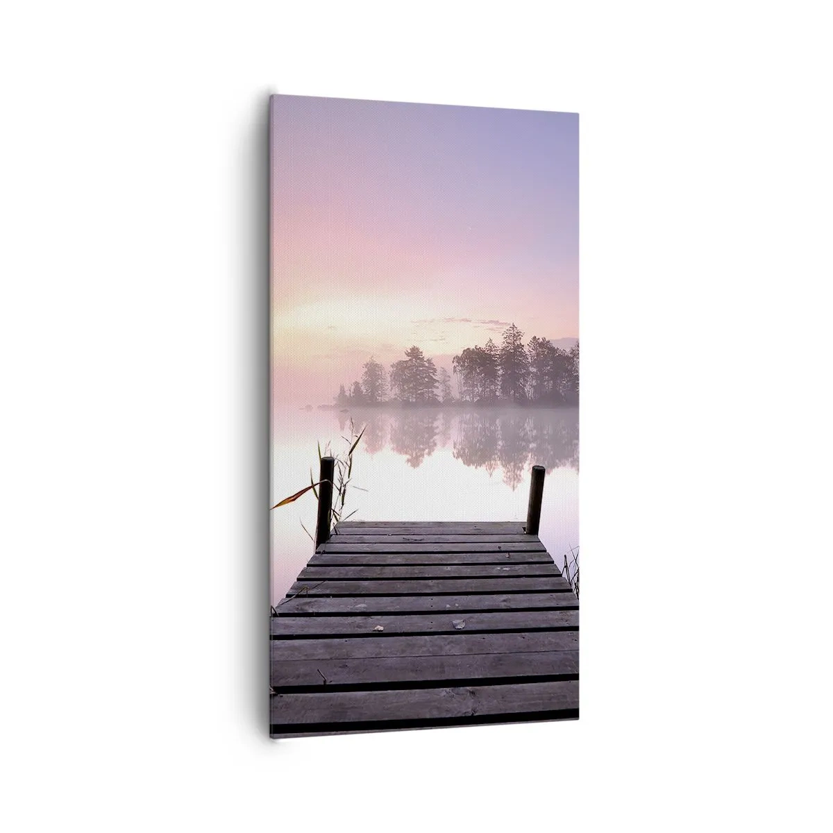 Impression sur toile - Image sur toile - De la brume lilas… - 65x120 cm