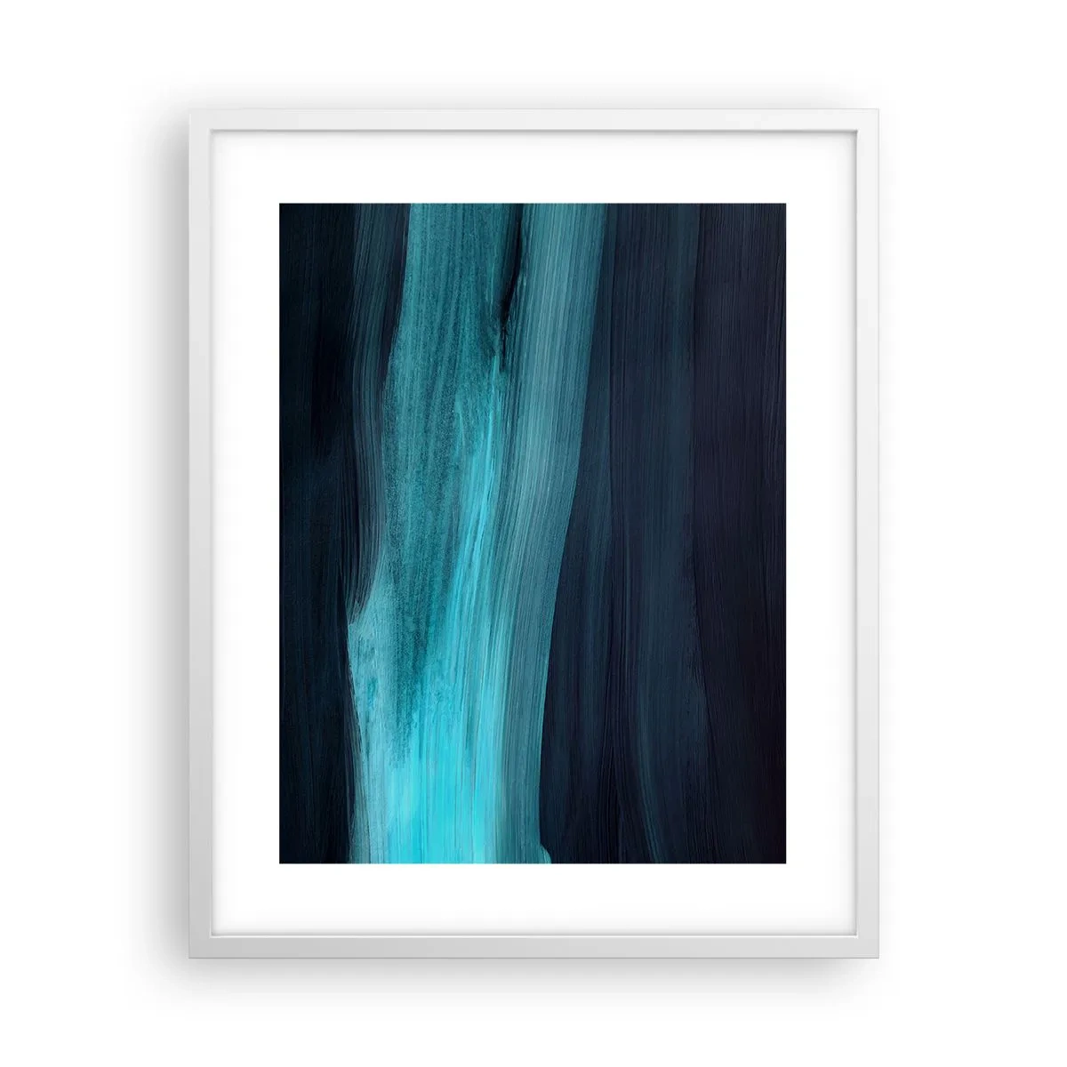 Affiche dans un cadre blanc - Poster - Suivez le courant - 40x50 cm