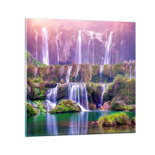 Impression sur verre - Image sur verre - Escalier vers le ciel - 40x40 cm