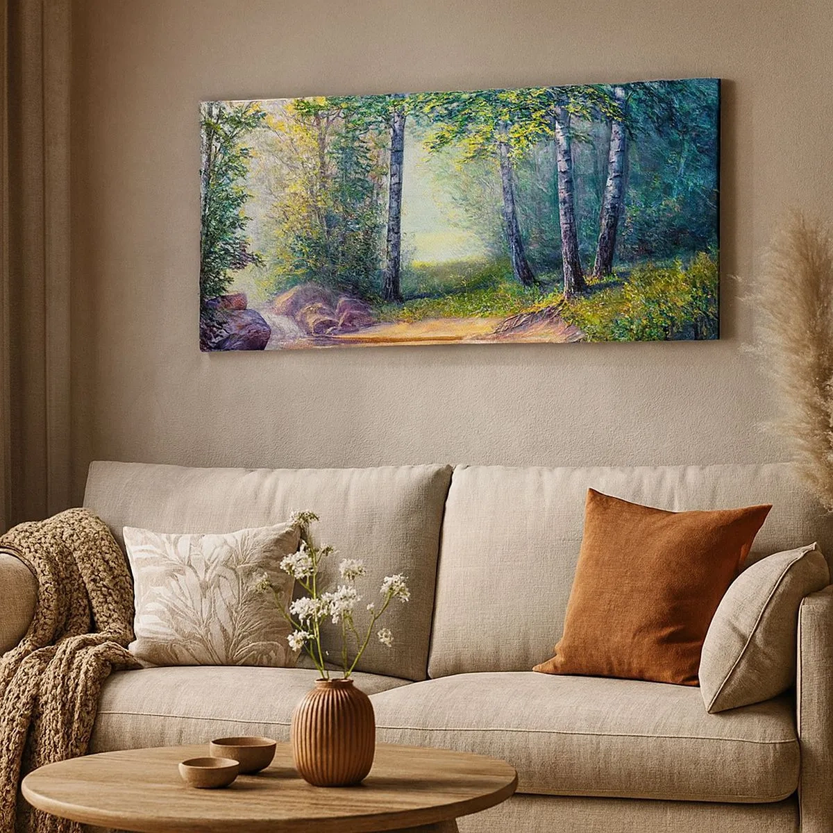 Impression sur toile - Image sur toile - Paysage idyllique - 100x40 cm