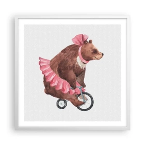 Affiche dans un cadre blanc - Poster - Quel cirque ! - 60x60 cm