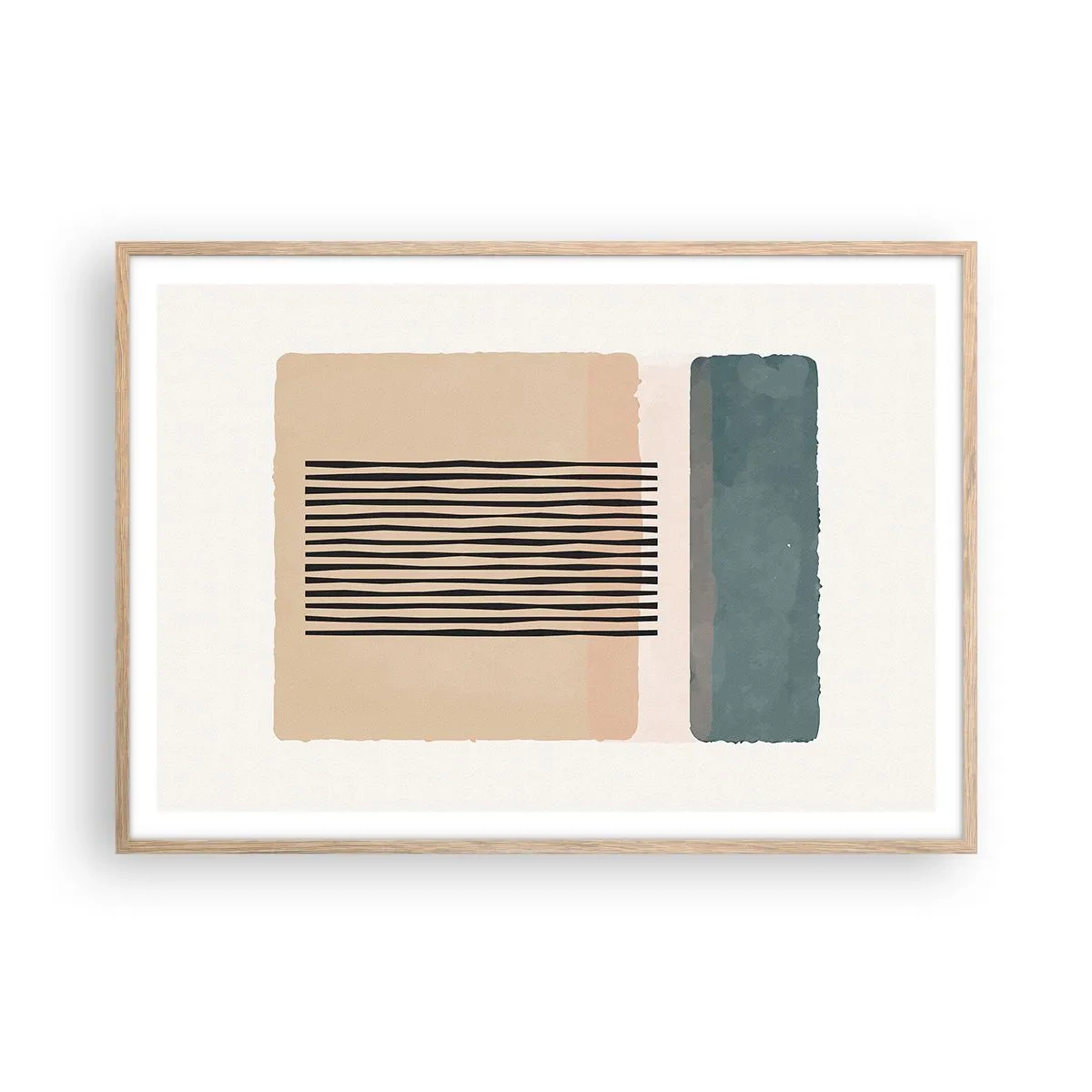 Affiche dans un chêne clair - Poster - Tout est en ordre - 100x70 cm