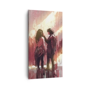 Impression sur toile - Image sur toile - L'éternel spectacle de l'amour - 55x100 cm