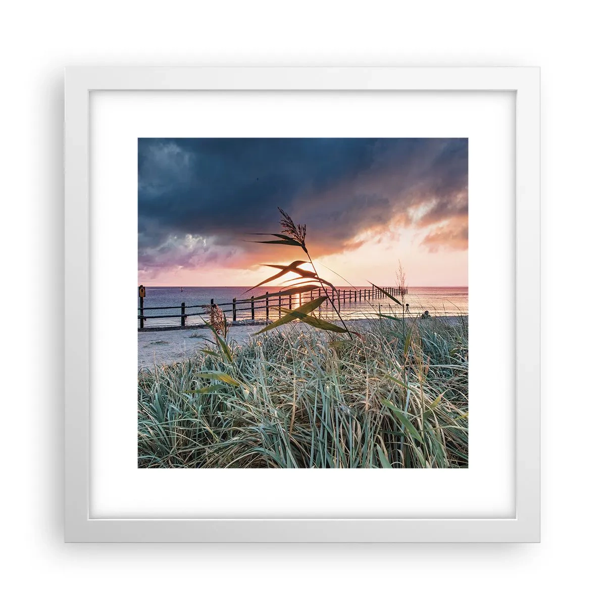 Affiche dans un cadre blanc - Poster - Ça ne passe pas avec le vent - 30x30 cm