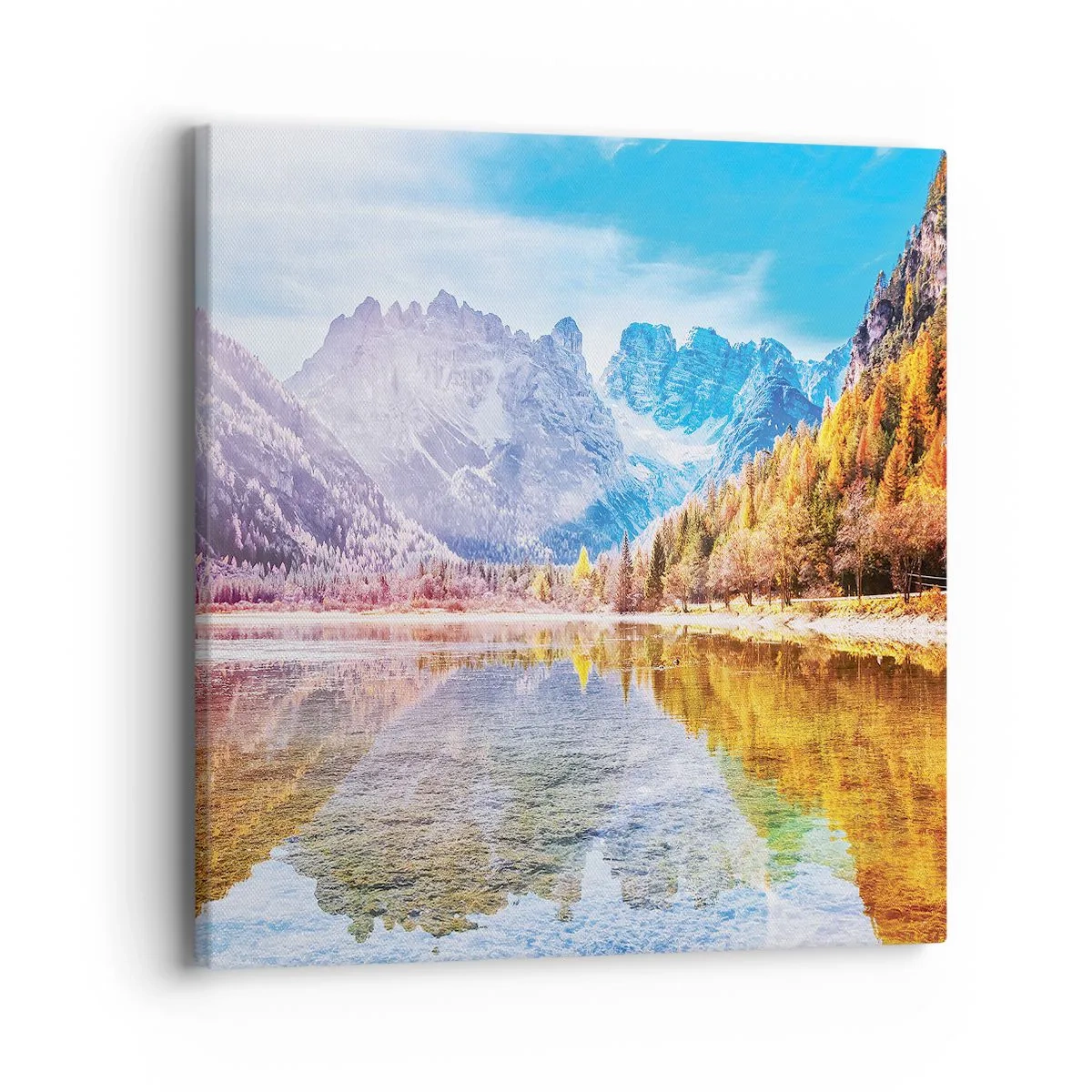 Impression sur toile - Image sur toile - C'est déjà le printemps à la montagne - 40x40 cm