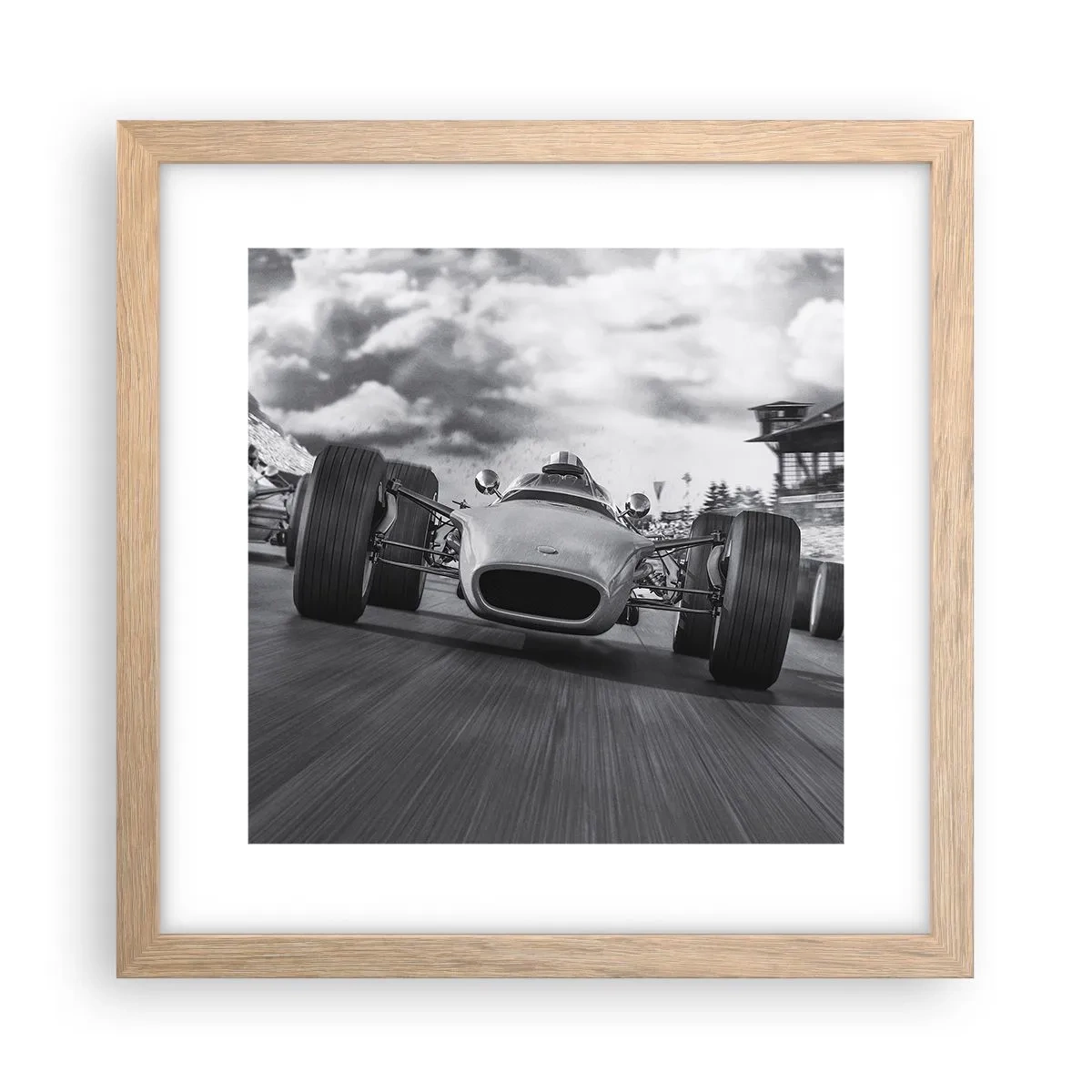 Affiche dans un chêne clair - Poster - Puissance! - 30x30 cm