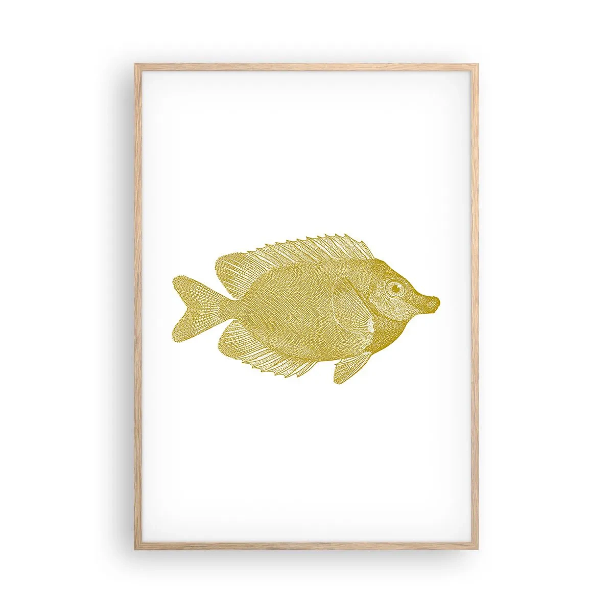 Affiche dans un chêne clair - Poster - Du poisson et c'est tout - 70x100 cm