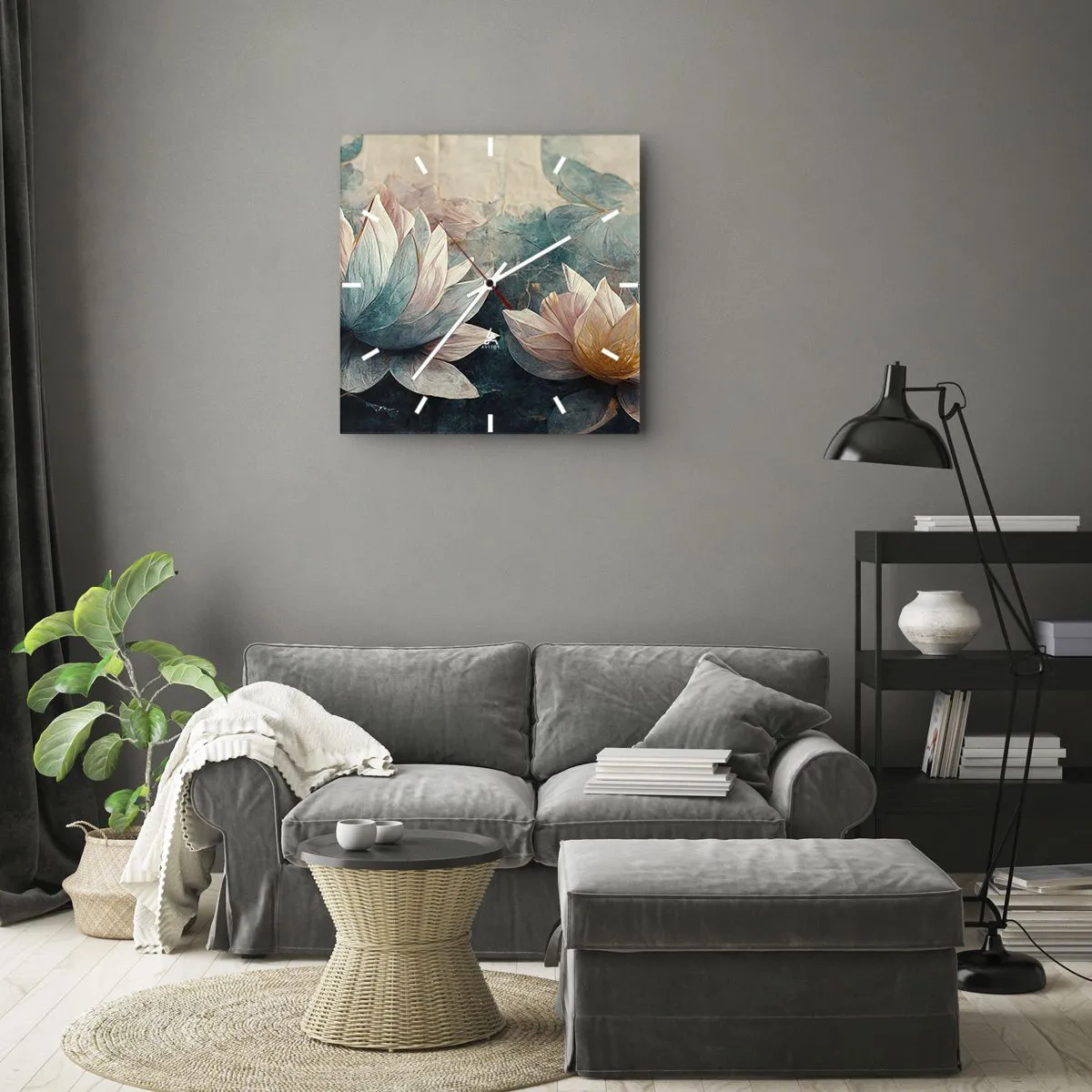 Horloge murale - Pendule murale - Les étoiles du lac - 40x40 cm