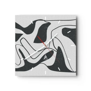 Horloge murale - Pendule murale - Amusement de labyrinthe abstrait - 40x40 cm