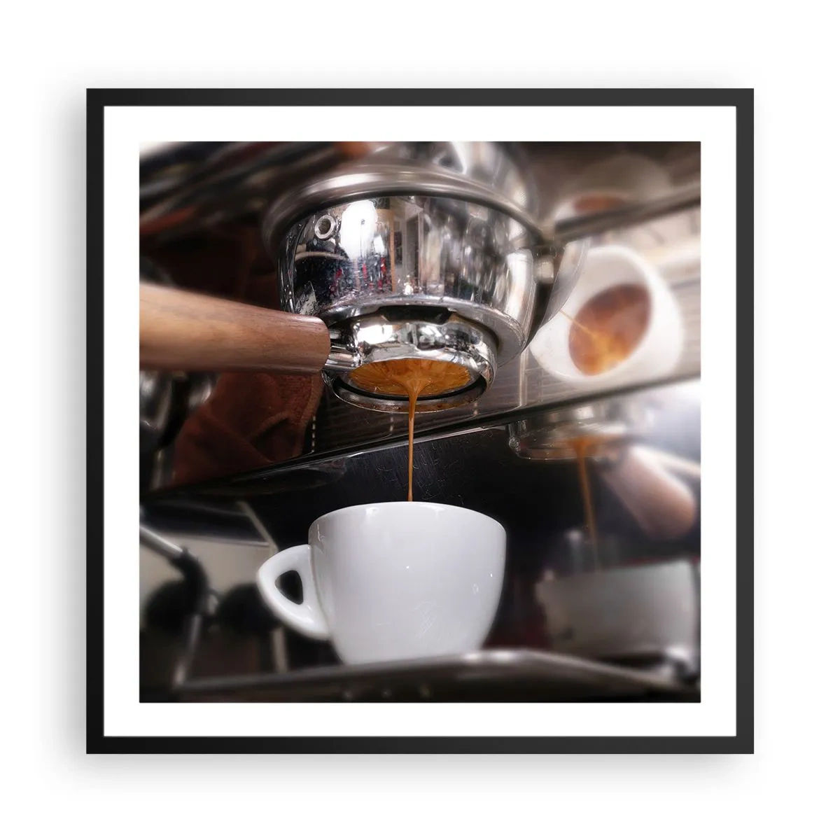 Affiche dans un cadre noir - Poster - Bon moment de la journée - 60x60 cm