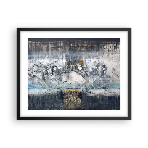 Affiche dans un cadre noir - Poster - Comme sur la glace, comme après décembre - 50x40 cm