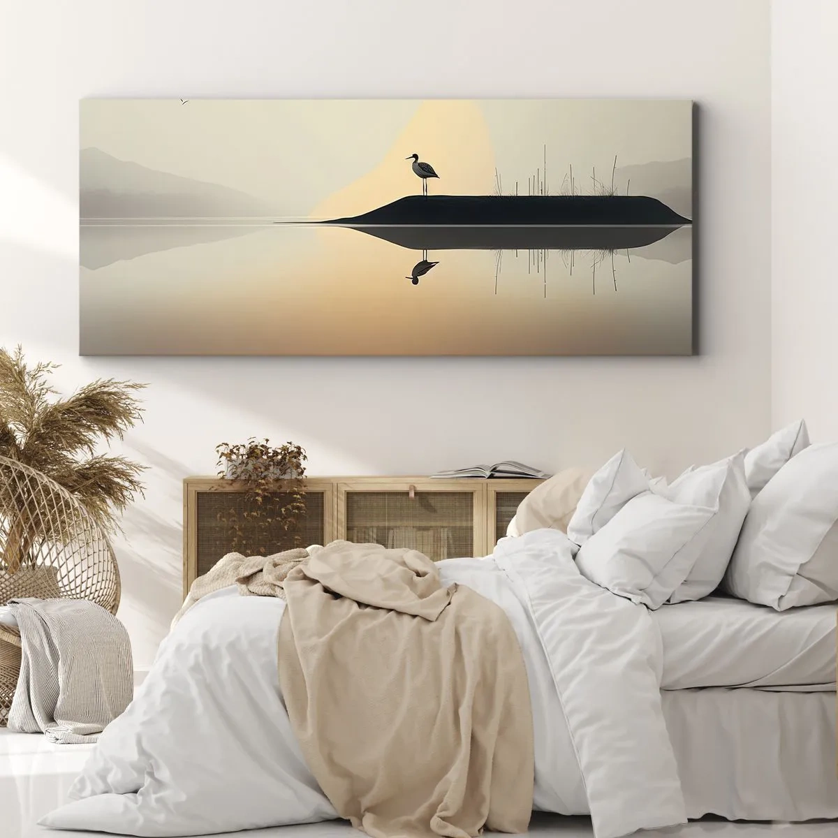 Impression sur toile - Image sur toile - Le seigneur du lac - 90x30 cm