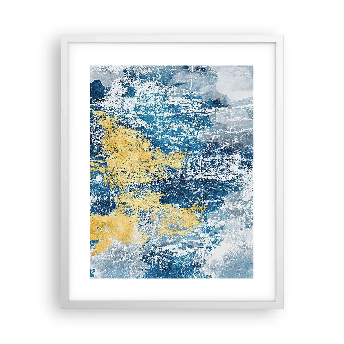 Affiche dans un cadre blanc - Poster - Abstraction du temps - 40x50 cm