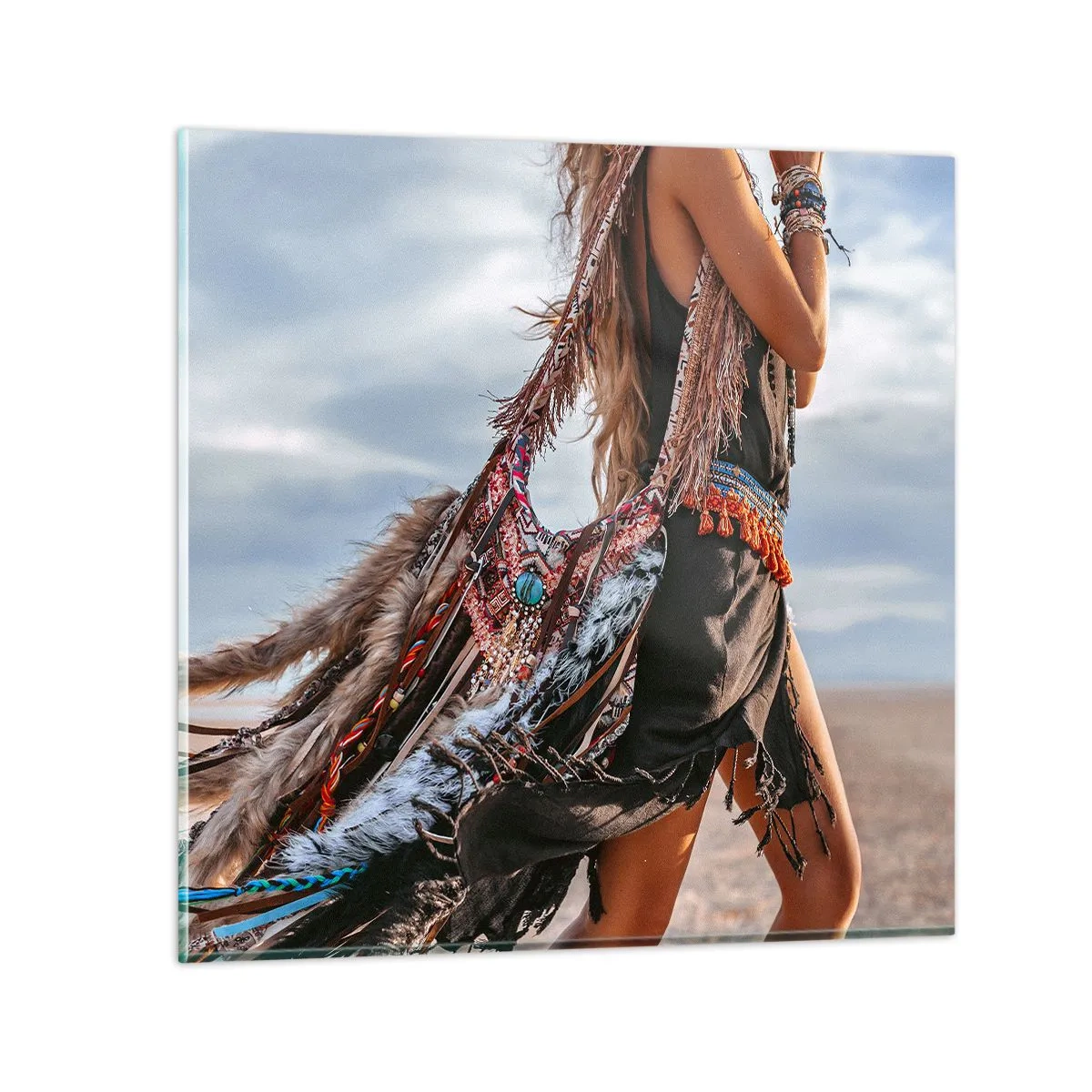 Impression sur verre - Image sur verre - La fille du chaman - 60x60 cm