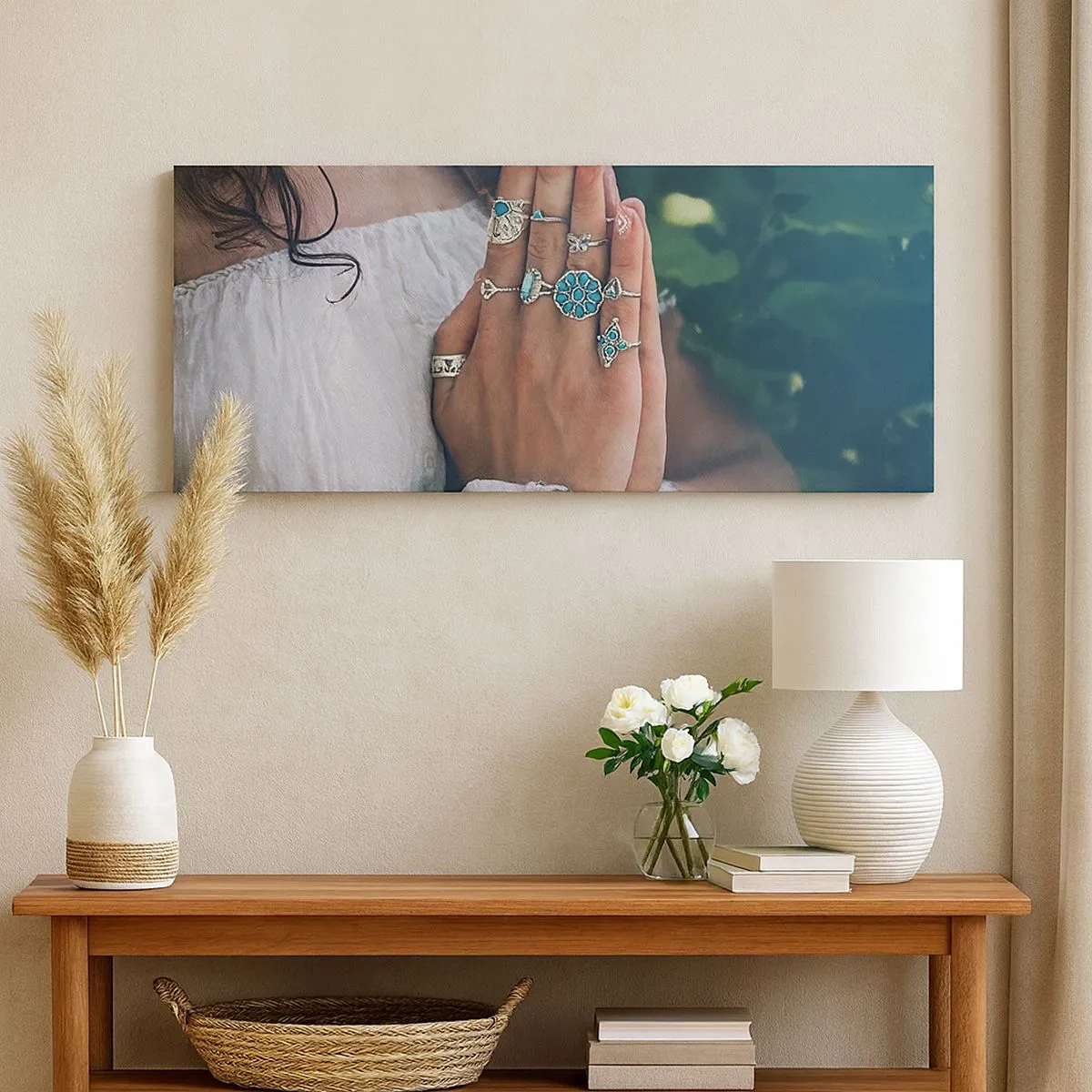 Impression sur toile - Image sur toile - Bienvenue au centre du bien-être - 100x40 cm