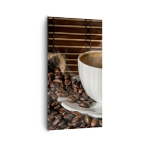 Impression sur toile - Image sur toile - La noirceur du charbon, la clarté de l'ambre - 65x120 cm