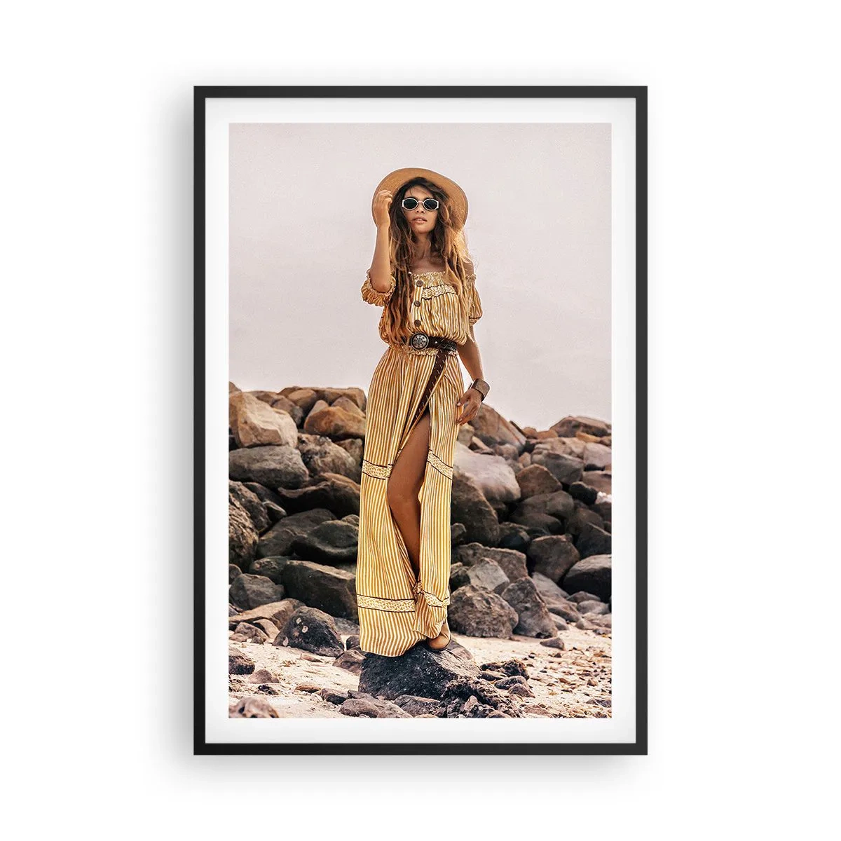 Affiche dans un cadre noir - Poster - La magie des pierres - 61x91 cm