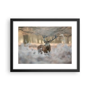 Affiche dans un cadre noir - Poster - Une matinée animée - 40x30 cm