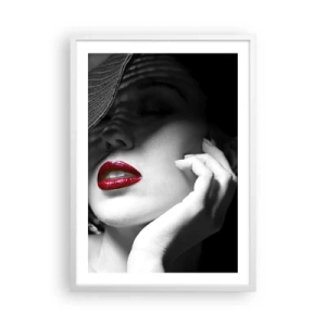 Affiche dans un cadre blanc - Poster - Étude écarlate - 50x70 cm