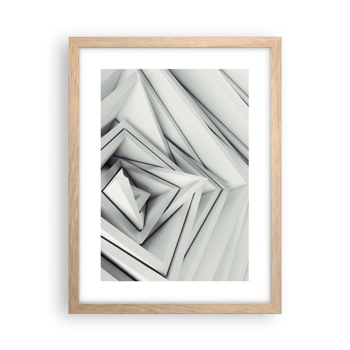 Affiche dans un chêne clair - Poster - Bourgeon d’angles vifs - 30x40 cm