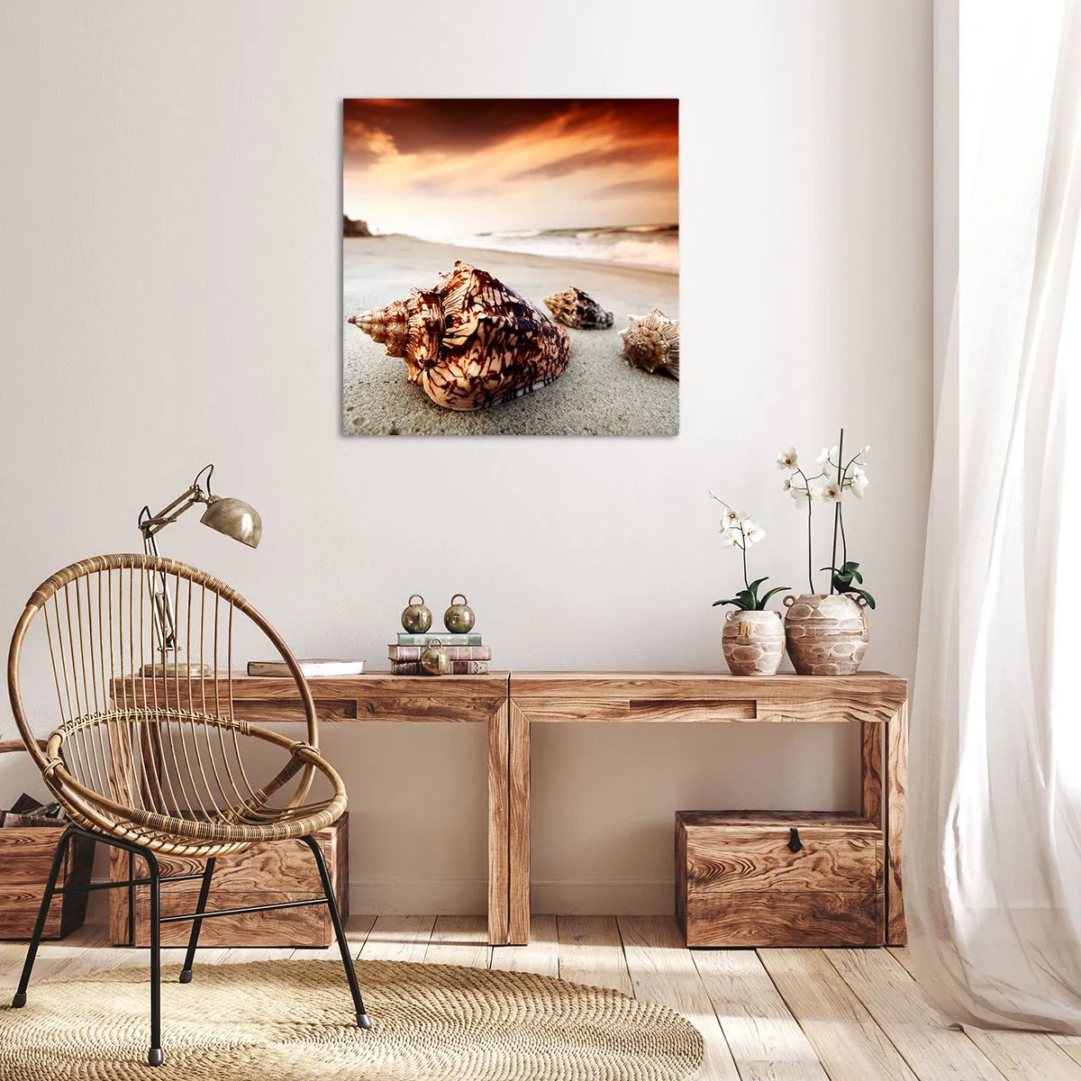 Impression sur toile - Image sur toile - Les parias des vagues - 70x70 cm