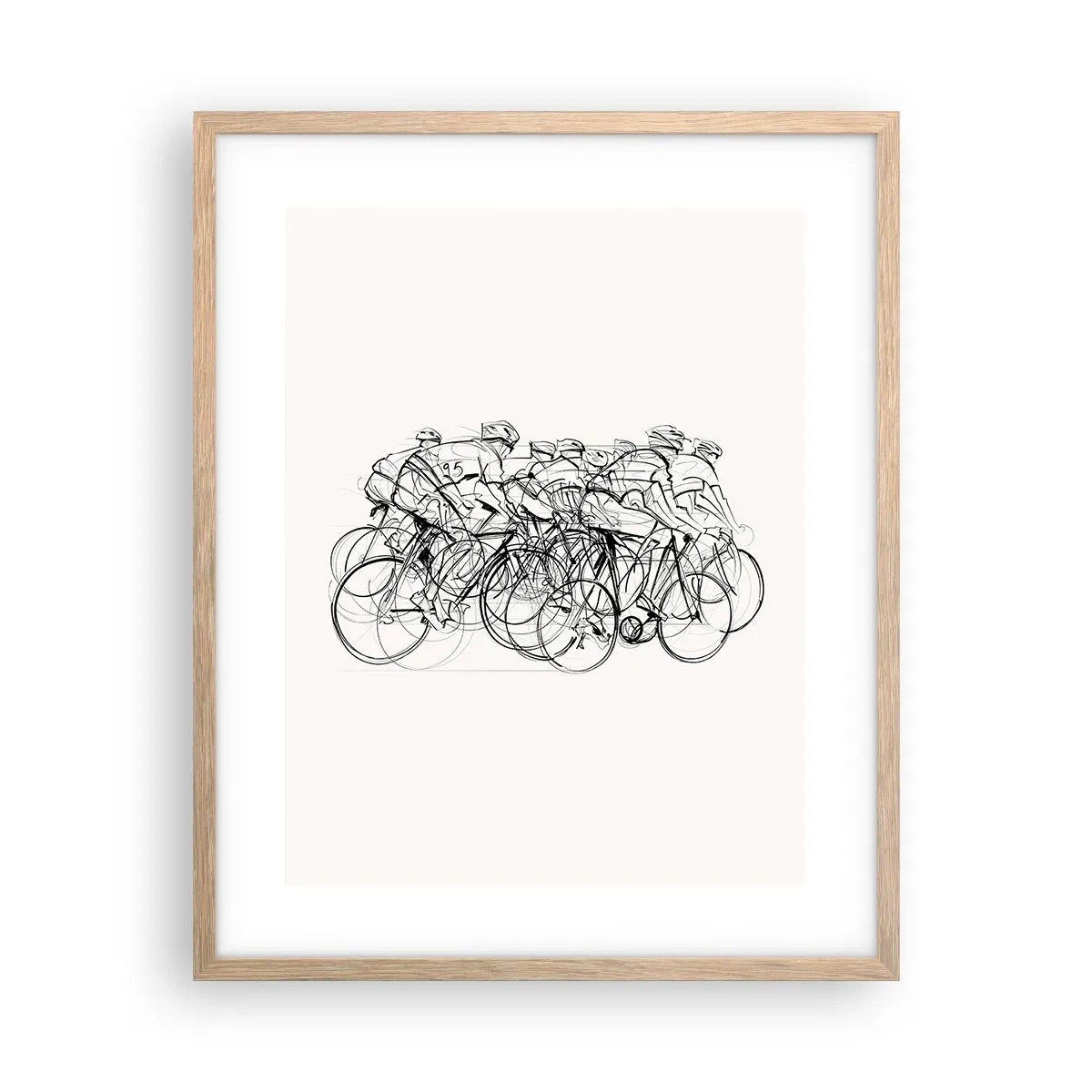 Affiche dans un chêne clair - Poster - Ensemble en équipe - 40x50 cm