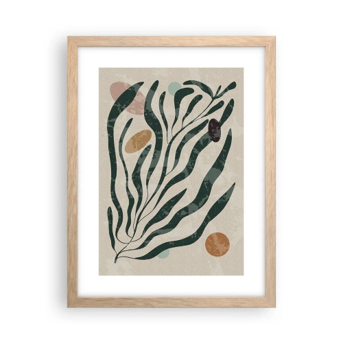 Affiche dans un chêne clair - Poster - Parmi la verdure - 30x40 cm