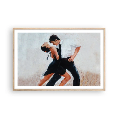 Affiche dans un chêne clair - Poster - Tango de mes rêves et pensées - 91x61 cm