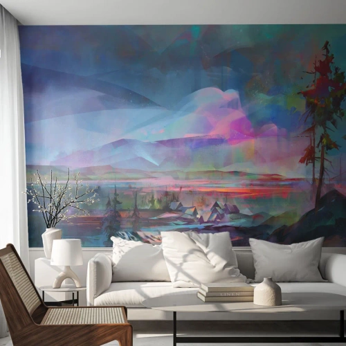 Papier Peint Photo Standard Eco - Sous un ciel bienveillant - Abstraction, Paysage, Montagnes - 500x350 cm