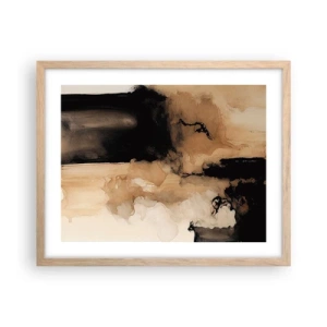 Affiche dans un chêne clair - Poster - Une abstraction intrigante - 50x40 cm